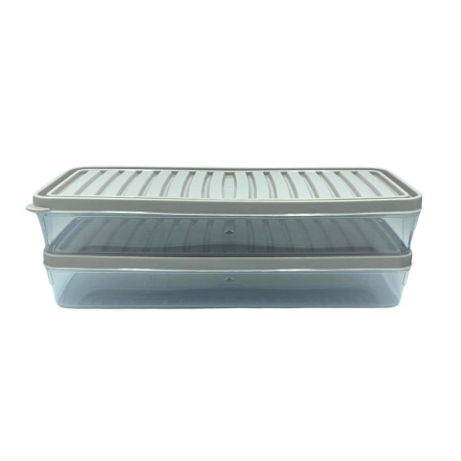bigmate 2'li Şeffaf Saklama Kabı 2x1 Lt BGMT1115 Mikrodalga Buzdolabı ve Dondurucu Uyumlu Düzenleyici