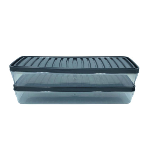 bigmate 2'li Şeffaf Saklama Kabı 2x1 Lt BGMT1115 Mikrodalga Buzdolabı ve Dondurucu Uyumlu Düzenleyici