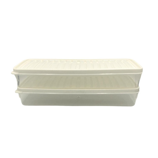 bigmate 2'li Şeffaf Saklama Kabı 2x1 Lt BGMT1115 Mikrodalga Buzdolabı ve Dondurucu Uyumlu Düzenleyici