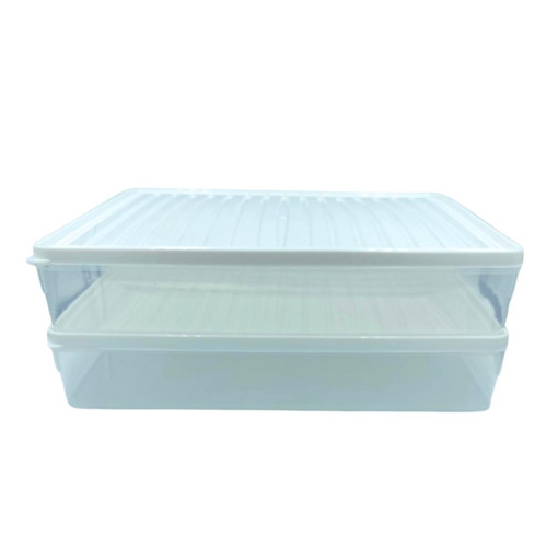 bigmate 2'li Şeffaf Saklama Kabı 2x2,5 Lt BGMT2225 Mikrodalga Buzdolabı ve Dondurucu Uyumlu Düzenleyici