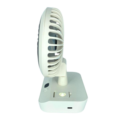 bigmate Beyaz Mini Masa Fanı Taşınabilir Serinletici Işıklı Şarjlı 4 Kademeli Döner Başlıklı Vantilatör Hız Ayarı HR002 bigmate Beyaz Mini Masa Fanı Taşınabilir Serinletici Işıklı Şarjlı 4 Kademeli Döner Başlıklı Vantilatör Hız Ayarı HR002