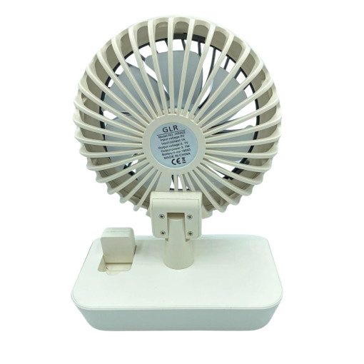 bigmate Beyaz Mini Masa Fanı Taşınabilir Serinletici Işıklı Şarjlı 4 Kademeli Döner Başlıklı Vantilatör Hız Ayarı HR002 bigmate Beyaz Mini Masa Fanı Taşınabilir Serinletici Işıklı Şarjlı 4 Kademeli Döner Başlıklı Vantilatör Hız Ayarı HR002