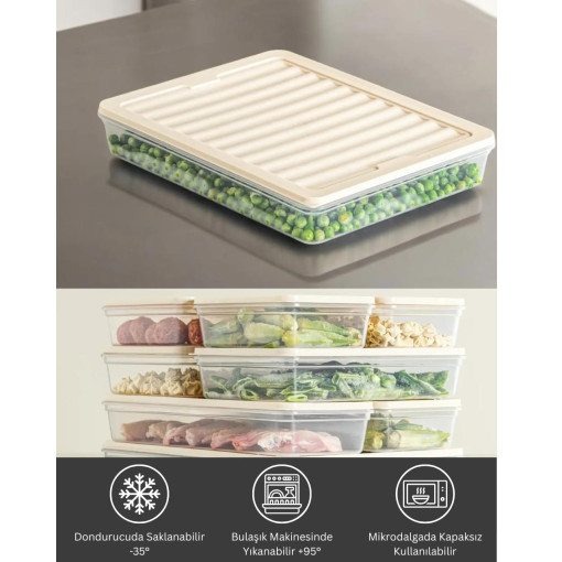 bigmate BGMT2525 4'lü Şeffaf Saklama Kabı 4x2,5 Lt Mikrodalga Buzdolabı ve Dondurucu Uyumlu Düzenleyici bigmate BGMT2525 4'lü Şeffaf Saklama Kabı 4x2,5 Lt Mikrodalga Buzdolabı ve Dondurucu Uyumlu Düzenleyici