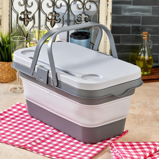 bigmate Portatif Katlanır Piknik Seti 25Lt Silikon Sepetli Masalı Piknik Sepeti bigmate Portatif Katlanır Piknik Seti 25Lt Silikon Sepetli Masalı Piknik Sepeti