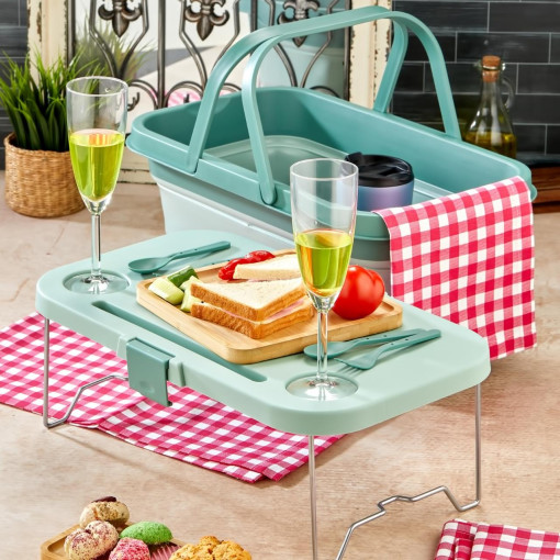 bigmate Portatif Katlanır Piknik Seti 25Lt Silikon Sepetli Masalı Piknik Sepeti bigmate Portatif Katlanır Piknik Seti 25Lt Silikon Sepetli Masalı Piknik Sepeti