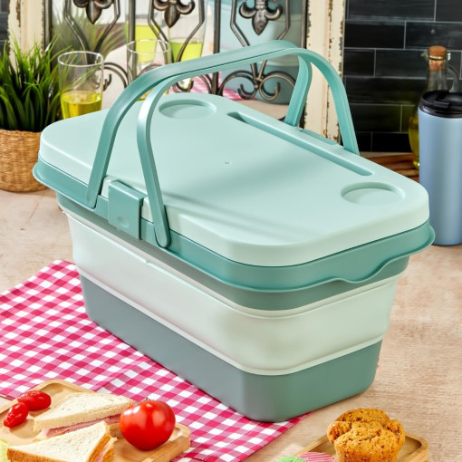 bigmate Portatif Katlanır Piknik Seti 25Lt Silikon Sepetli Masalı Piknik Sepeti bigmate Portatif Katlanır Piknik Seti 25Lt Silikon Sepetli Masalı Piknik Sepeti