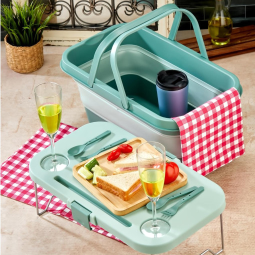 bigmate Portatif Katlanır Piknik Seti 25Lt Silikon Sepetli Masalı Piknik Sepeti bigmate Portatif Katlanır Piknik Seti 25Lt Silikon Sepetli Masalı Piknik Sepeti