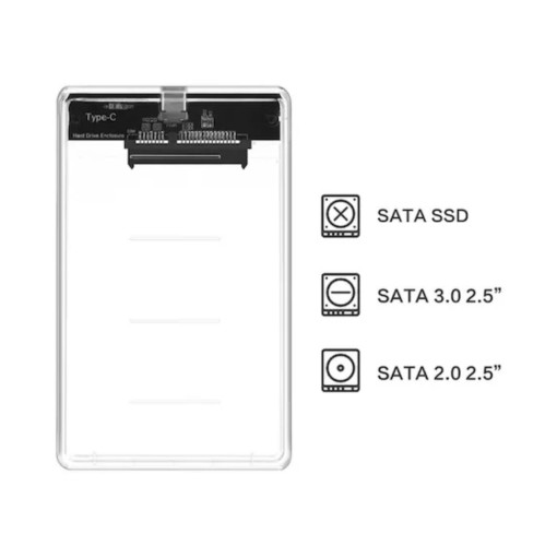 Codegen Codmax CDG-HDC-30TC  2.5" USB 3.1 Sata 3 Şeffaf Harici Harddisk Kutusu