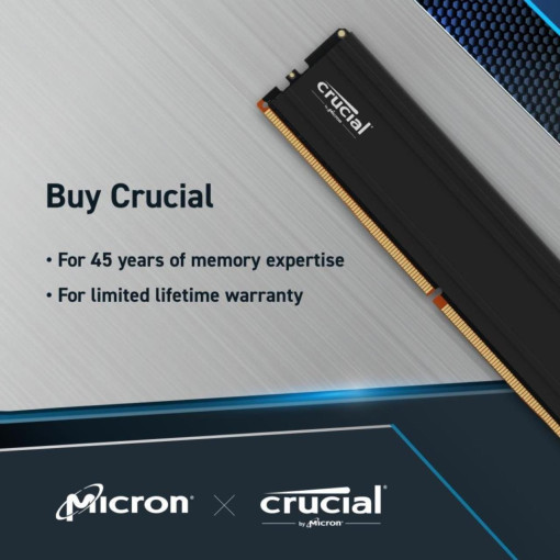 Crucial Pro 64 GB Kit (2X32GB) DDR5 5600MHz CL46 CP2K32G56C46U5 Pc Ram