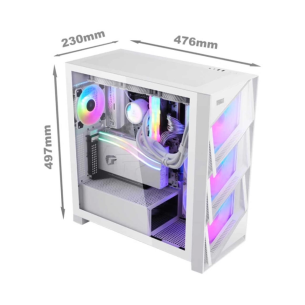 Dragos Air 4x Argb Fan USB 3.0 + Type C ( Power Supply Yok) ATX Oyuncu (Gaming) Bilgisayar Kasası Beyaz
