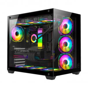Gametech Prime V2 Tuş Kontrollü RGB 7x120mm Fan Oyuncu (Gaming) Bilgisayar Kasası