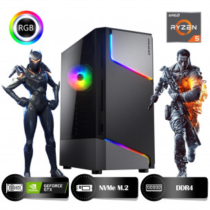 HYPER ROCKET Titan HRA161650TT Ryzen 5 5500 16GB Ram 500GB Nvme M.2 SSD GTX1650 4GB Masaüstü Oyuncu Bilgisayarı