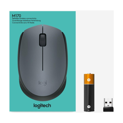 Logitech M170 910-004642 Optik Kablosuz Gri-Siyah Mouse
