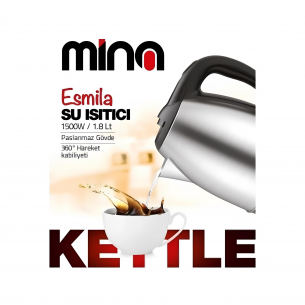Mina Esmila Su Isıtıcı Çelik Kettle