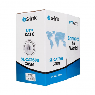 S-Link SL-CAT608 305m Gri Utp CAT6 Kablo
