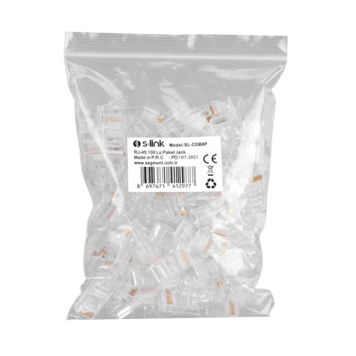 S-link SL-COB8P RJ-45 100 Lü Paket Jack