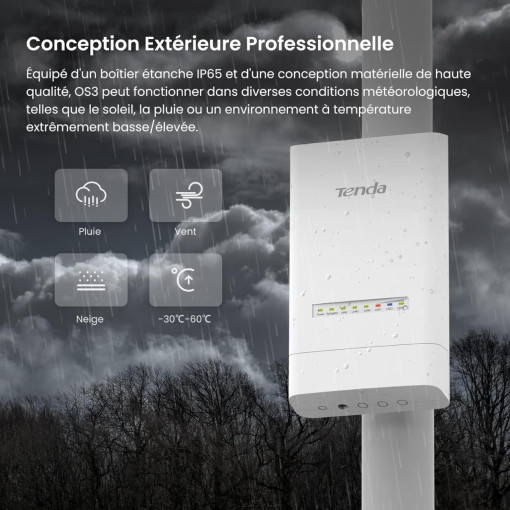Tenda OS3-KIT 2'li Outdoor 5 Ghz 867 Mbps Dış Mekan CPE Access Point