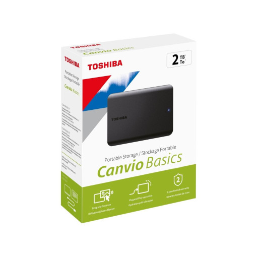 Toshiba Canvio Basics 2TB 2.5" USB3.2 G1 Siyah HDTB520EK3AA Harici HardDisk