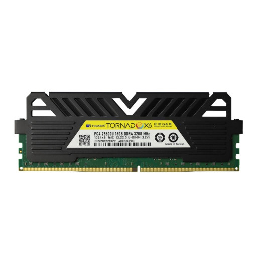 TwinMOS 16 GB DDR4 3200MHz CL22 TornadoX6 TMMDD416GB3200DKBX6 PC Ram (Soğutuculu)