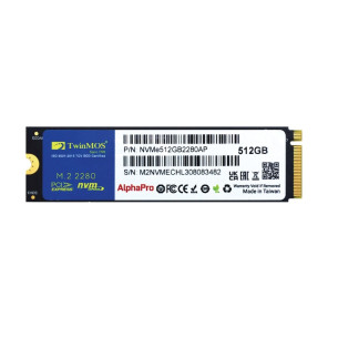 TwinMOS 512 GB M.2 PCIe Gen3 NVMe (3600-3250Mb/s) TLC 3DNAND NVMe NVMe512GB2280AP SSD Disk