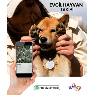 Wiky Tag Çocuk Smart Airtag  - Akıllı Konum Takip Cihazı Mavi (APPLE UYUMLU)