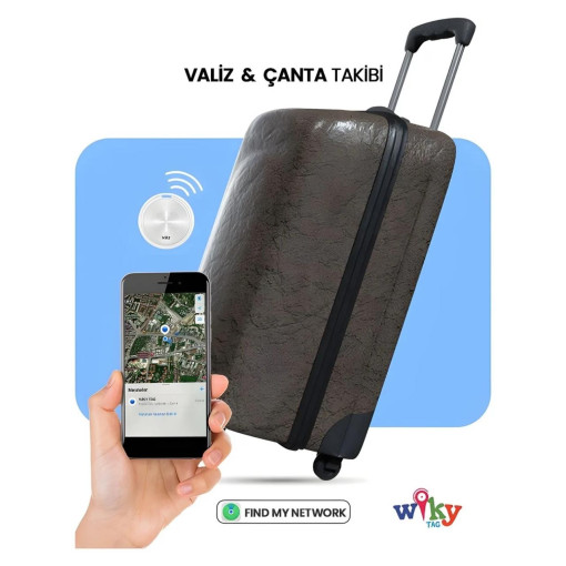 Wiky Tag Çocuk Smart Airtag  - Akıllı Konum Takip Cihazı Pembe (APPLE UYUMLU)