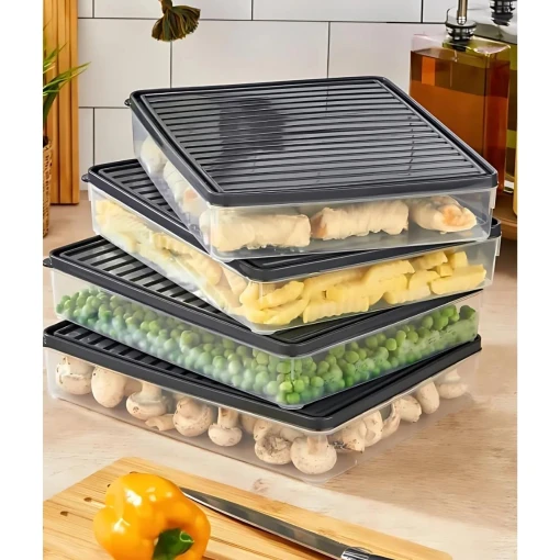 bigmate BGMT2525 4'lü Şeffaf Saklama Kabı 4x2,5 Lt Mikrodalga Buzdolabı ve Dondurucu Uyumlu Düzenleyici bigmate BGMT2525 4'lü Şeffaf Saklama Kabı 4x2,5 Lt Mikrodalga Buzdolabı ve Dondurucu Uyumlu Düzenleyici