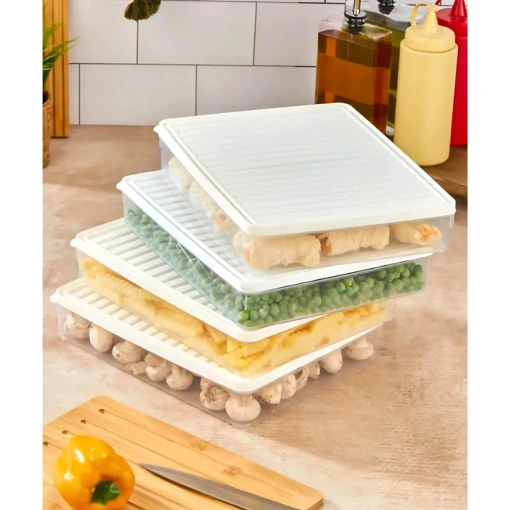 bigmate BGMT2525 4'lü Şeffaf Saklama Kabı 4x2,5 Lt Mikrodalga Buzdolabı ve Dondurucu Uyumlu Düzenleyici bigmate BGMT2525 4'lü Şeffaf Saklama Kabı 4x2,5 Lt Mikrodalga Buzdolabı ve Dondurucu Uyumlu Düzenleyici