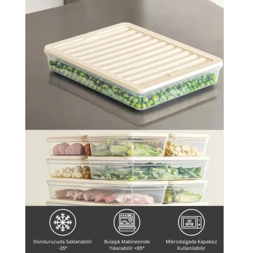 bigmate BGMT2525 4'lü Şeffaf Saklama Kabı 4x2,5 Lt Mikrodalga Buzdolabı ve Dondurucu Uyumlu Düzenleyici bigmate BGMT2525 4'lü Şeffaf Saklama Kabı 4x2,5 Lt Mikrodalga Buzdolabı ve Dondurucu Uyumlu Düzenleyici