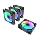 Frisby FCL-F1274C 4 x 120MM Argb 4'lü Fan Seti Kit Sessiz Rgb Kasa Fanı