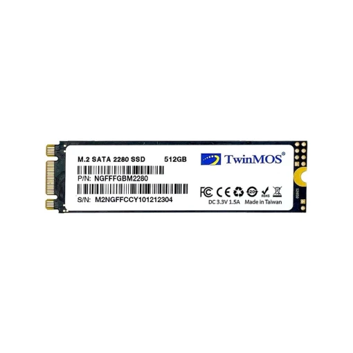 TwinMOS 512 GB M.2 2280 SATA3 (580Mb-550Mb/s) 3DNAND NGFFFGBM2280 SSD Disk