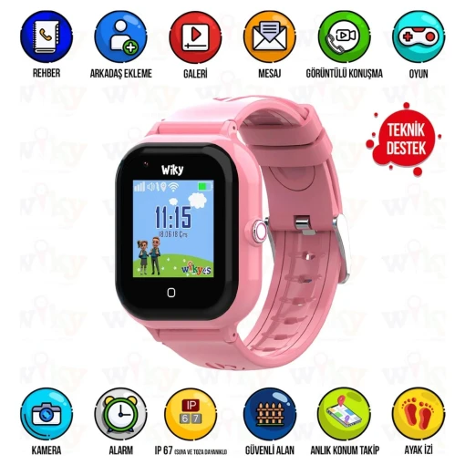Wiky Watch 4S Pembe Akıllı Çocuk Saati